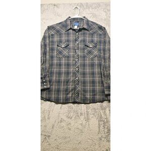 Wrangler Pearl SnapWestern Shirt Mens 2X‎ Multicolor Plaid Long Sleeve Button Up